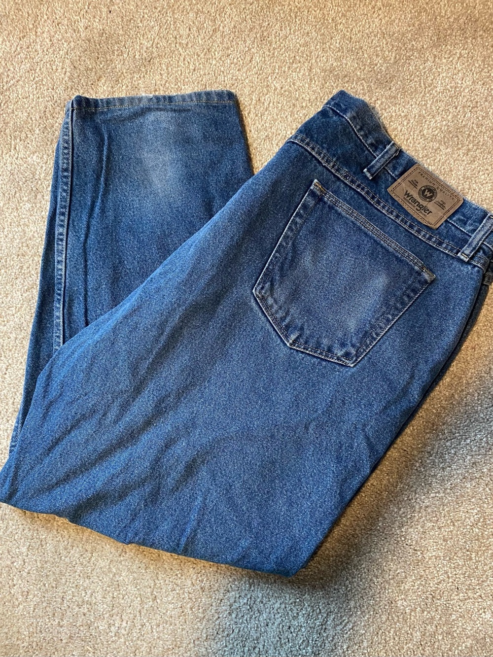 Wrangler Denim Regular Straight Leg Jeans Men’s size 46 x 30 classic vintage